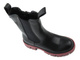 Ocieplane botki, workery damskie na suwak - EVENTO 22BT35-5040, czarno-czerwone
