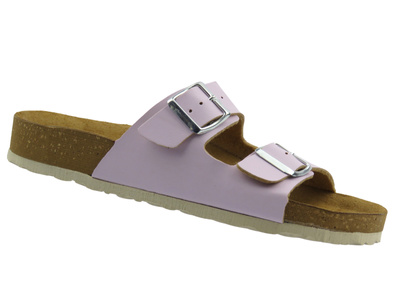 Klapki damskie z klamrami fioletowe INBLU Birich