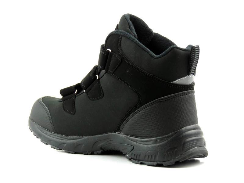 Trekkingi męskie zimowe na rzepy - AMERICAN CLUB Softshell WT109/22, czarne