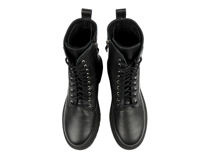 Wygodne botki damskie z naturalnej skóry Nika Komfort 1363, czarne