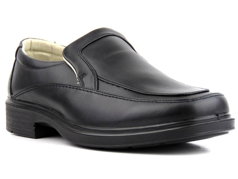Wygodne półbuty męskie polskiej marki WOJTYŁKO 18022C, czarne