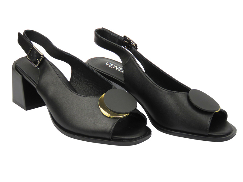 Sandały damskie na klocku - Venezia G067LEBLOBS006, czarne