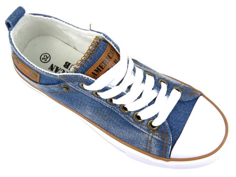 Trampki dziecięce AMERICAN CLUB LH 29/21, ciemny jeans