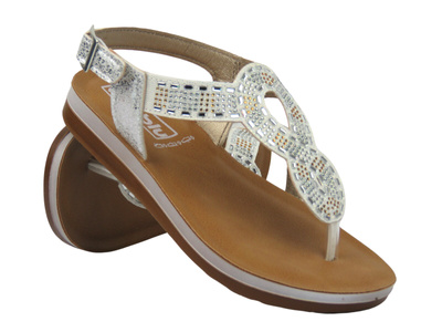 Sandały, japonki damskie - Inblu ZO-11, białe