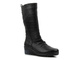 Kozaki damskie na koturnie - COMFORTABEL 970013-01, czarne
