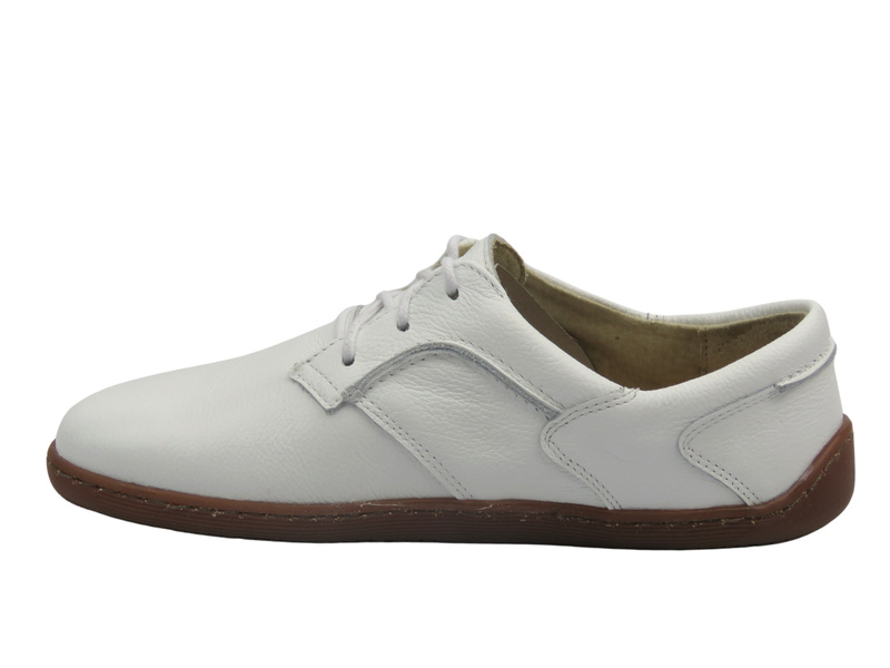 BareFoot skórzane minimalistyczne buty damskie biały Helios Komfort 715-2B 