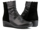 Wysokie botki damskie na koturnie 5 cm - COMFORTABEL 960020-01 czarne