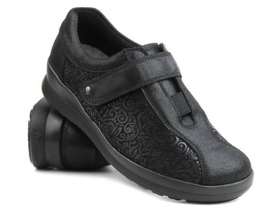 Wygodne, skórzane póbuty damskie -  Berkemann Susanna 05351-940,czarne