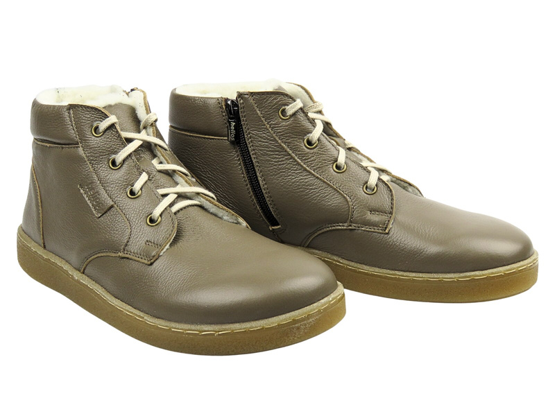 Barefoot skórzane minimalistyczne trzewiki męskie Helios Komfort 833-2, oliwkowe