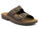 Klapki męskie na dwie klamry - INBLU TG-01, ciemnobrązowe
