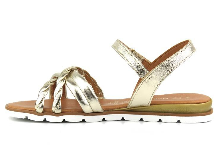 Sandały damskie płaskie - MARCO TOZZI 28129, złote