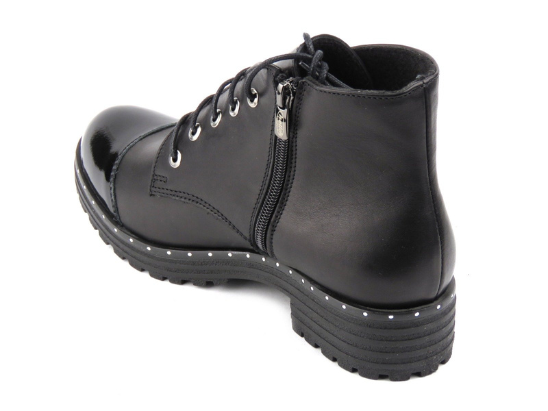 Botki, trapery damskie na grubej podeszwie HELIOS KOMFORT 588