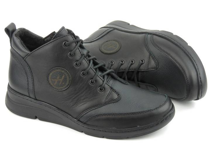 Botki damskie sportowe - HELIOS Komfort 569, czarne
