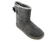 Ciepłe śniegowce damskie a la emu - CROSS JEANS EE2R4149C, szare z kokardką