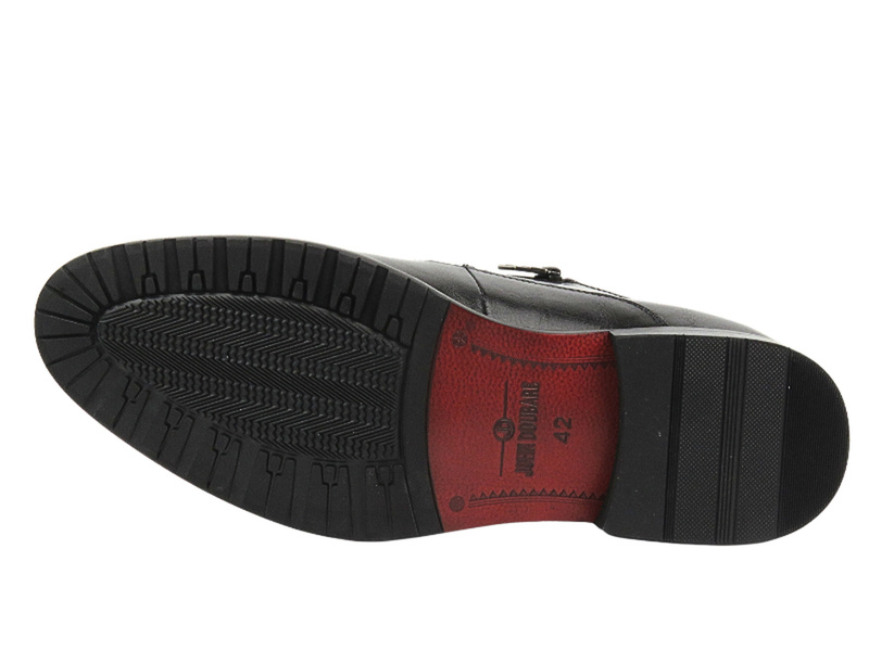 Eleganckie Botki Męskie - JOHN DOUBARE YGFR-Z106-305-1 Czarne Na Zamek