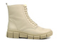 Trzewiki, botki damskie z wełną - Wasak 0660, ecru
