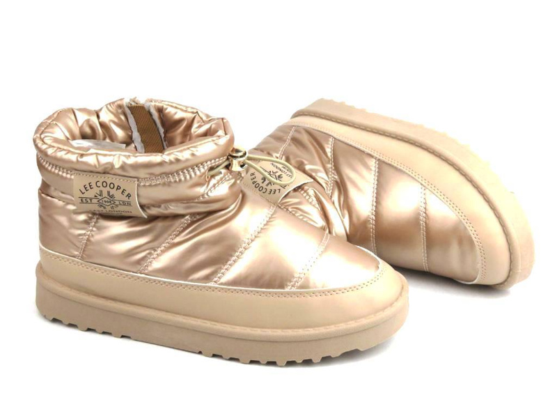Śniegowce damskie za kostkę - Lee Cooper LCJ-23-44-1965L, złote