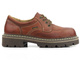 Skórzane półbuty męskie na traperowej podeszwie - HELIOS 357 ST, brązowe
