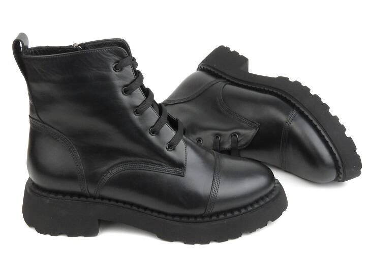 Ciepłe i miękkie damskie ze skóry naturalnej- VENEZIA 03960015D, czarne