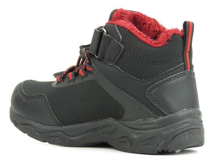 Śniegowce, trapery dziecięce - AMERICAN CLUB HL 28/22, czarne z czerwienią