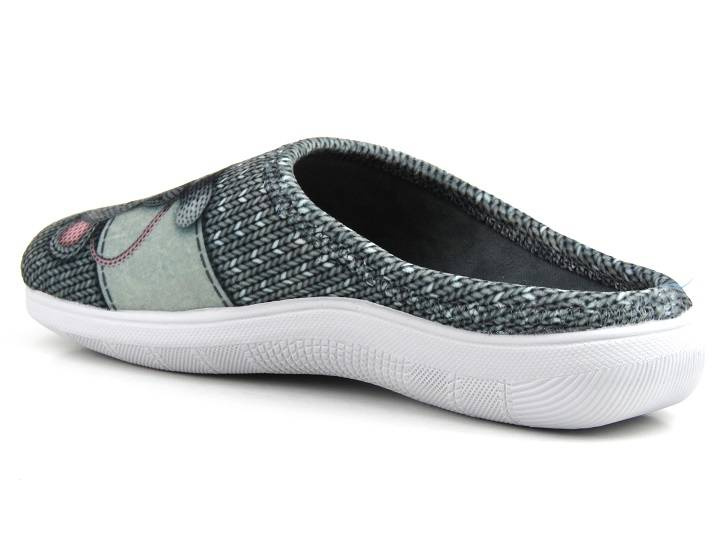 Kapcie damskie na prezent - INBLU CAMILLE, szare z myszką