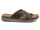 Wygodne klapki męskie ze skóry - INBLU 158M008, brązowe