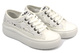 Koronkowe trampki damskie na platformie - Lee Cooper LCW-23-44-1617L, białe