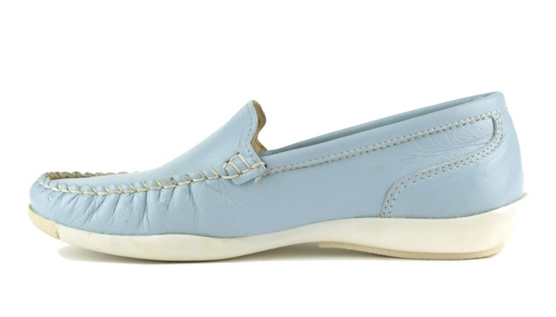 Skórzane półbuty dla dziewczynki - Helios 419, niebieskie