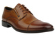 Eleganckie półbuty męskie skórzane - JOHN DOUBARE T241-155-A06, brązowe 