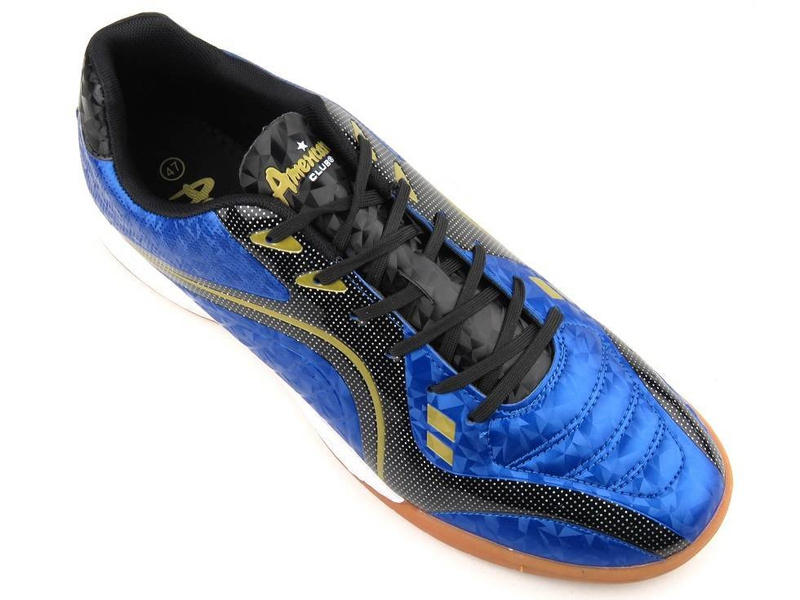 Buty męskie sportowe, piłkarskie - AMERICAN CLUB OG01/19, srebrne