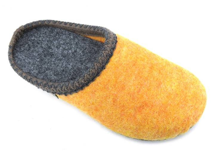 Ciepłe kapcie damskie filcowe - SZYMEL 4001/966, pomarańczowy