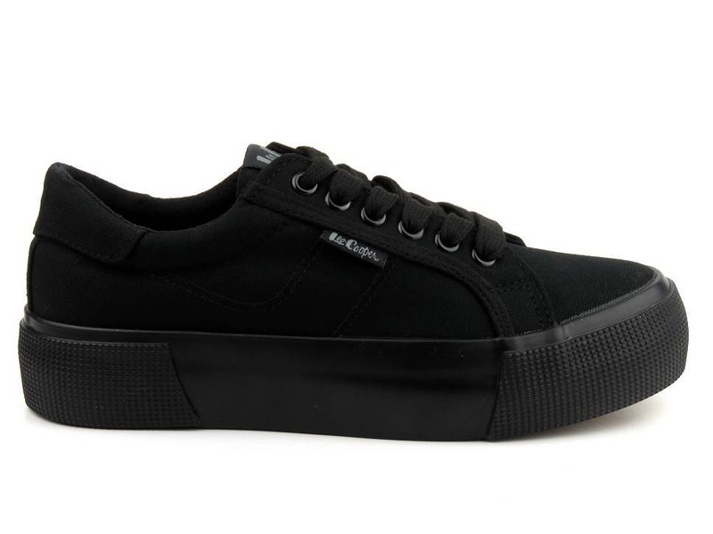 Trampki damskie, creepersy Lee Cooper 21-31-0105L, czarne