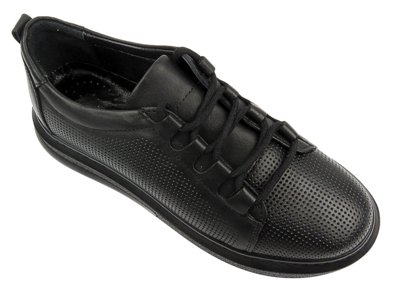 CZARNE SNEAKERSY DAMSKIE - VENEZIA D010LEBLOSP048, czarne