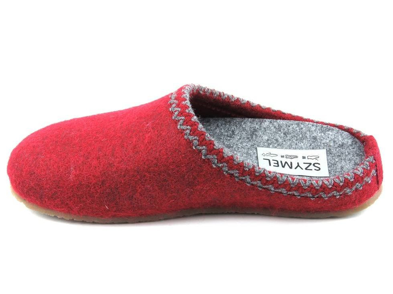 Kapcie damskie SZYMEL 4001, czerwone