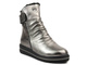 Botki, trzewiki damskie z miękkiej skóry - MANITU 990332-92, srebrne