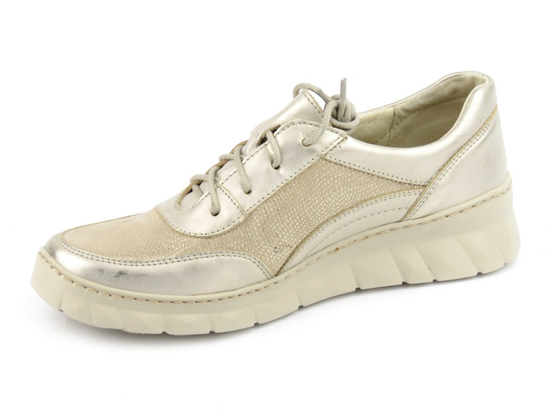 Wygodne sneakersy damskie - Helios Komfort 360, złote