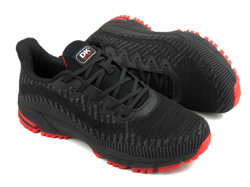 Buty męskie sportowe, adidasy DK VB16851, czarno-czerwone