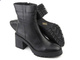 Skórzane botki damskie na kwadratowym obcasie - VENEZIA 0431321050D, czarne