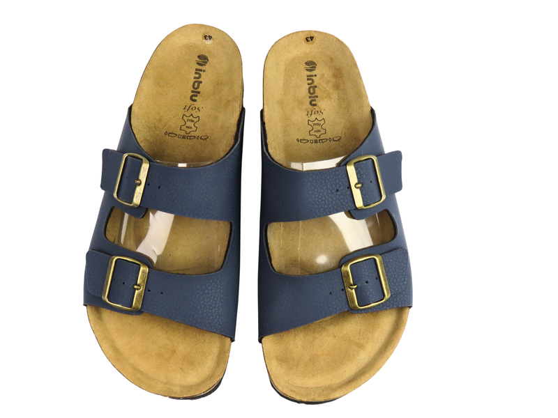 Klapki męskie z klamrami INBLU NU-12, granatowe