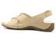 Skórzane sandały damskie - HELIOS Komfort 229-1, jasnobeżowe