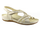 Lekkie sandały damskie z miękkiej skóry - HELIOS Komfort 252, złote
