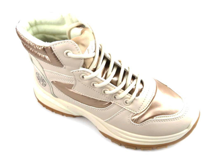 Trapery, śniegowce damskie na platformie - LEE COOPER LCJ-23-44-1972L, beżowe