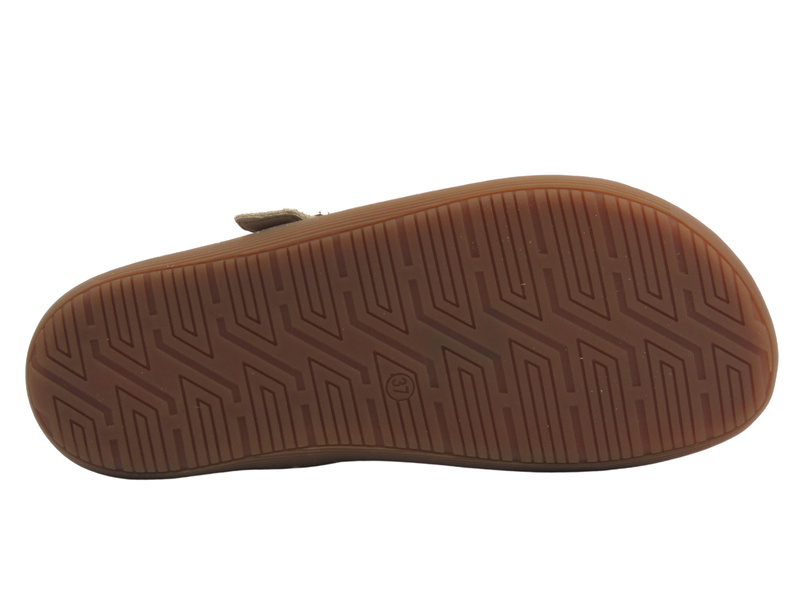 Barefoot skórzane minimalistyczne półbuty damskie ciemny beż Nika Komfort 1445