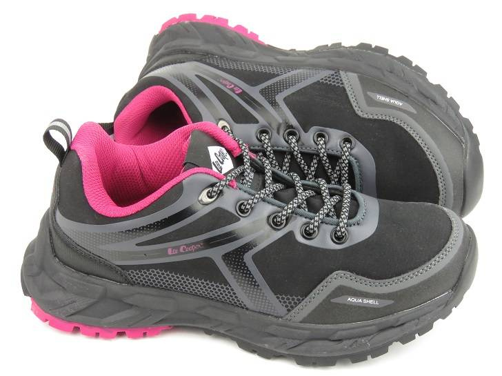 Trekkingi damskie niskie z Aqua Shell - LEE COOPER 22-01-1370L, czarne