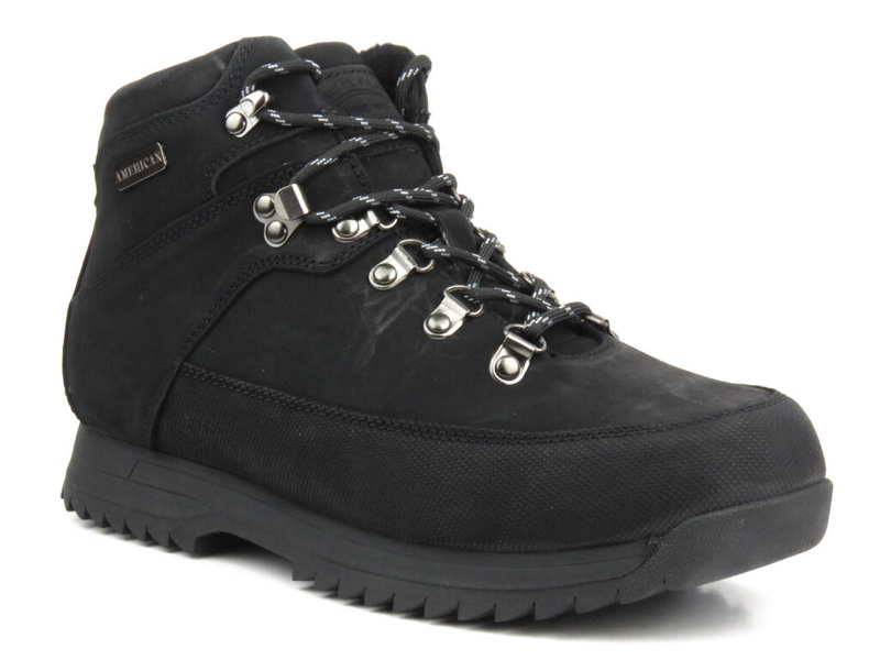 Trekkingi, buty zimowe męskie z ciepłą wyściółką - AMERICAN CLUB CY 92/23, czarne