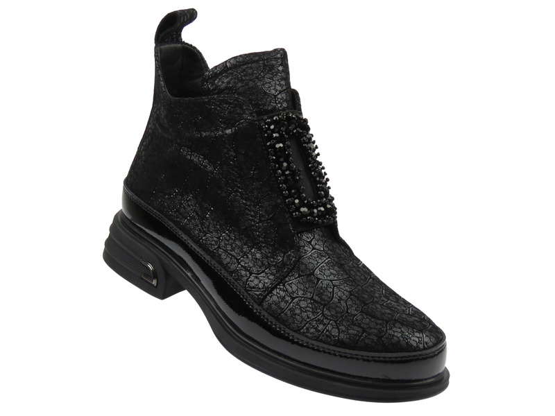 Stylowe botki damskie Cambell 25-60320, czarne