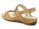 Lekkie sandały damskie z miękkiej skóry - HELIOS Komfort 205, jasnobrązowe 