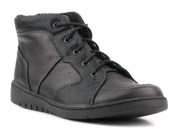 Botki damskie w sportowym stylu - HELIOS Komfort 529, czarne