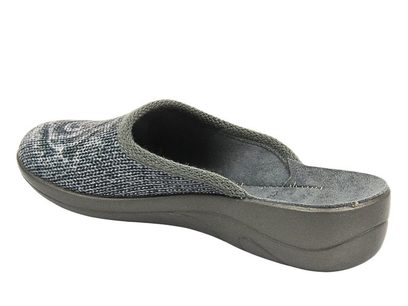 Kapcie Domowe Damskie Inblu RO-09 Szare Wsuwane