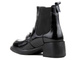 Lakierowane botki damskie na klocku - VENEZIA 13132401, czarne